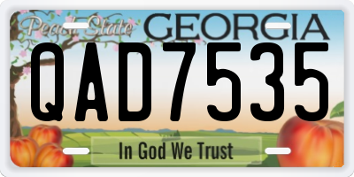 GA license plate QAD7535