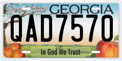 GA license plate QAD7570
