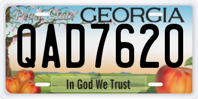 GA license plate QAD7620