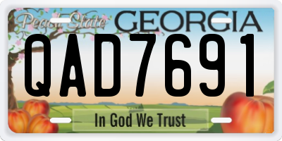 GA license plate QAD7691
