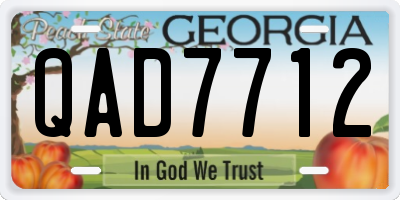 GA license plate QAD7712