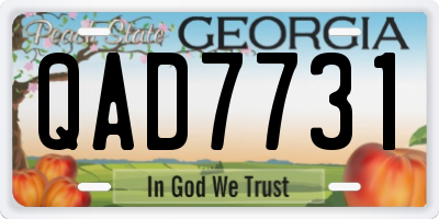 GA license plate QAD7731