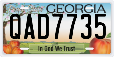 GA license plate QAD7735