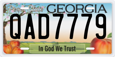 GA license plate QAD7779