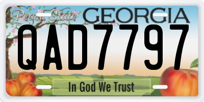 GA license plate QAD7797