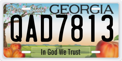 GA license plate QAD7813