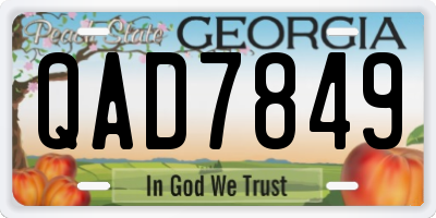 GA license plate QAD7849
