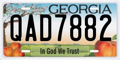 GA license plate QAD7882