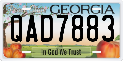 GA license plate QAD7883