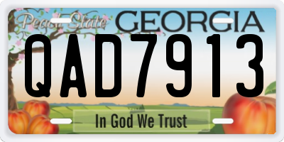 GA license plate QAD7913