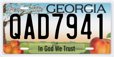 GA license plate QAD7941