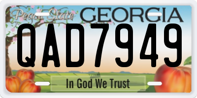 GA license plate QAD7949