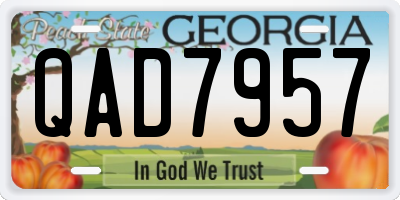 GA license plate QAD7957