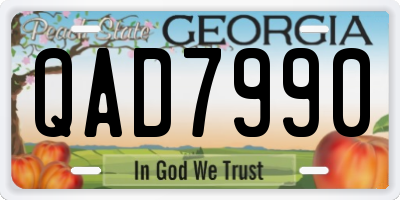 GA license plate QAD7990