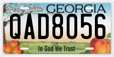 GA license plate QAD8056