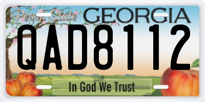 GA license plate QAD8112