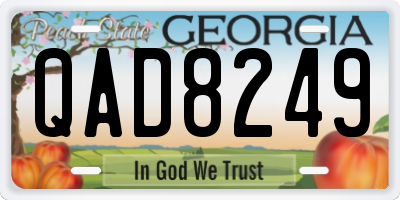 GA license plate QAD8249