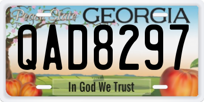 GA license plate QAD8297