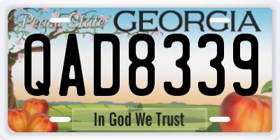 GA license plate QAD8339