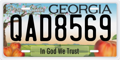 GA license plate QAD8569