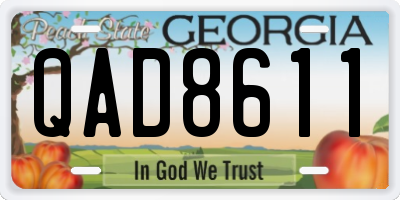 GA license plate QAD8611