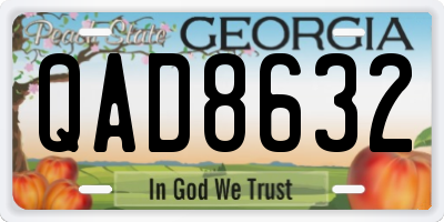GA license plate QAD8632