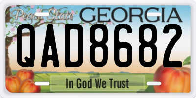 GA license plate QAD8682