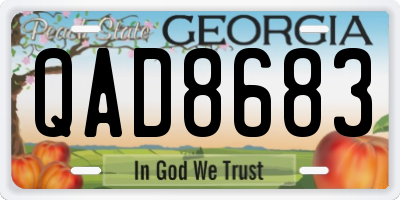GA license plate QAD8683