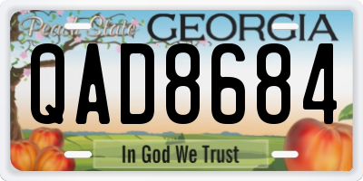 GA license plate QAD8684