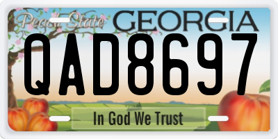 GA license plate QAD8697