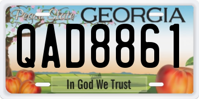 GA license plate QAD8861