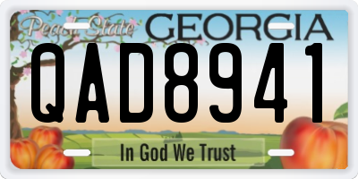 GA license plate QAD8941