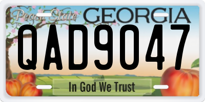 GA license plate QAD9047