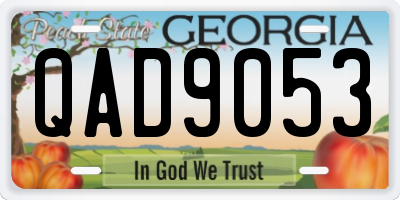 GA license plate QAD9053
