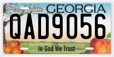 GA license plate QAD9056