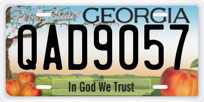 GA license plate QAD9057