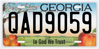 GA license plate QAD9059