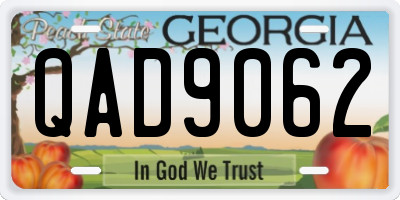 GA license plate QAD9062