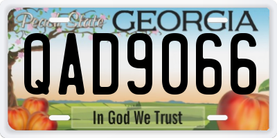 GA license plate QAD9066