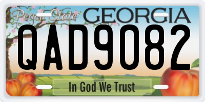 GA license plate QAD9082