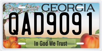 GA license plate QAD9091