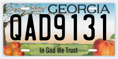 GA license plate QAD9131