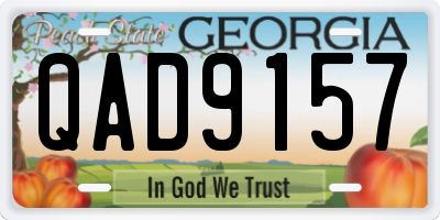 GA license plate QAD9157