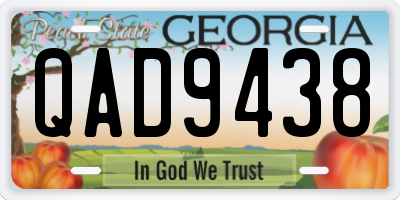 GA license plate QAD9438