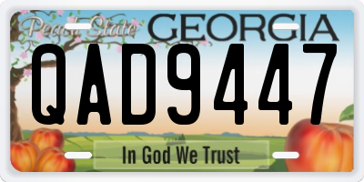 GA license plate QAD9447