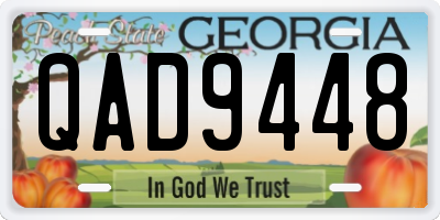 GA license plate QAD9448