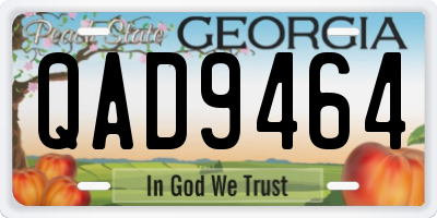 GA license plate QAD9464