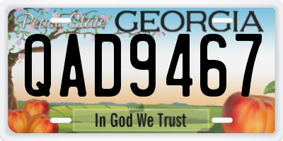 GA license plate QAD9467