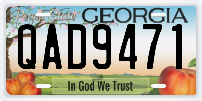 GA license plate QAD9471