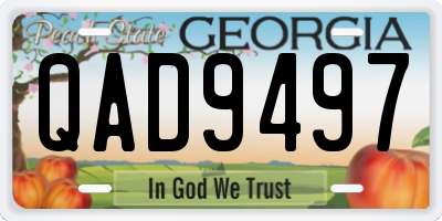GA license plate QAD9497